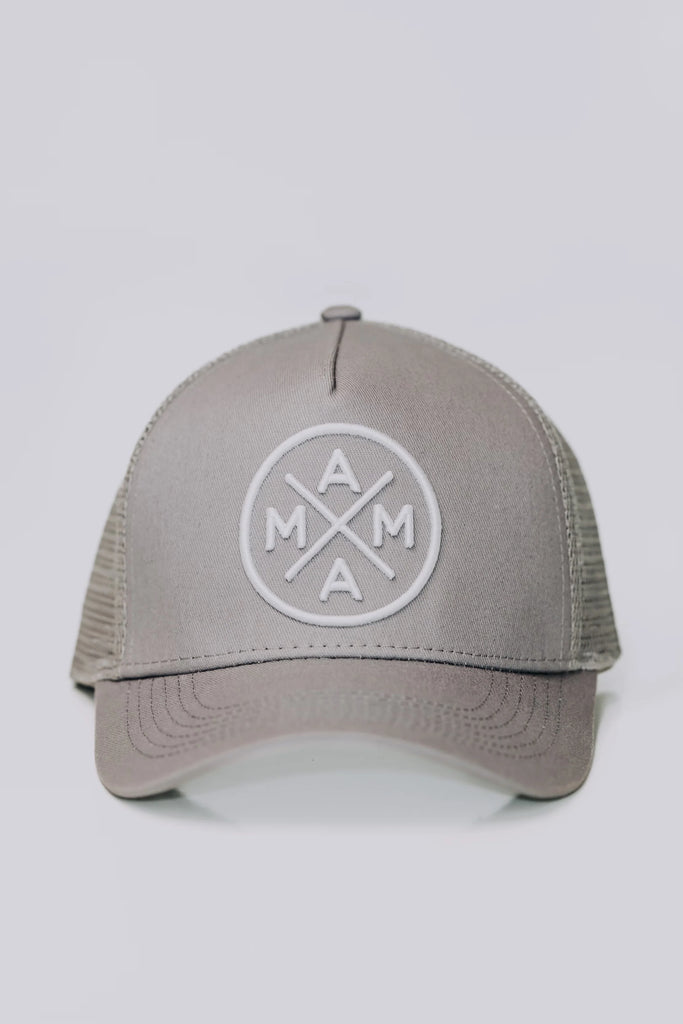 MAMA X™ Premium Canvas Trucker Hat - Grey