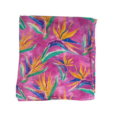 Florida Bird of Paradise Muslin Swaddle