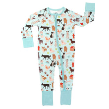 Load image into Gallery viewer, Dogs Bark Bamboo Convertible Baby Pajamas