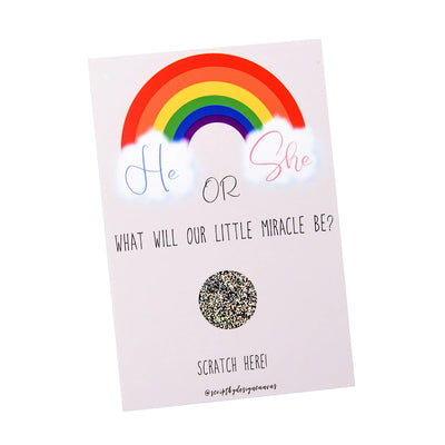 Rainbow Gender Reveal Scratch Off