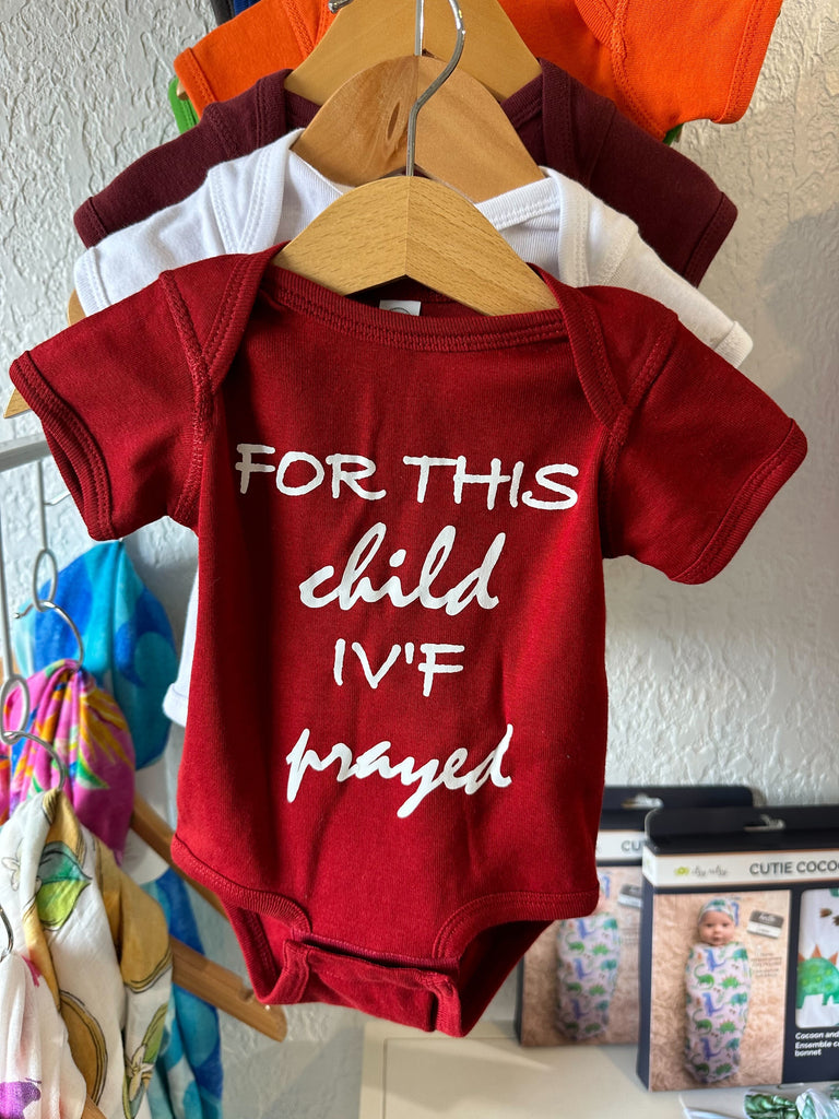 For This Child IVF Prayed Onesie