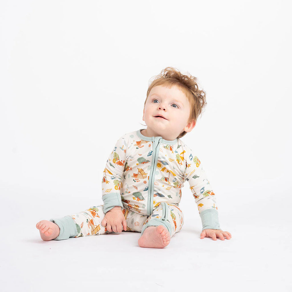 Beach Day Bamboo Convertible Baby Pajamas