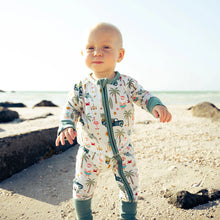 Load image into Gallery viewer, Coastal Christmas Bamboo Convertible Baby Pajamas