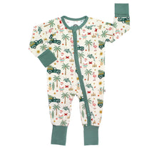 Load image into Gallery viewer, Coastal Christmas Bamboo Convertible Baby Pajamas