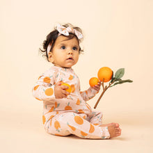 Load image into Gallery viewer, Freshly Squeezed Oranges Bamboo Convertible Baby Pajamas