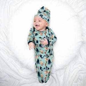 Pirate's Life Bamboo Gown & Hat Newborn Set