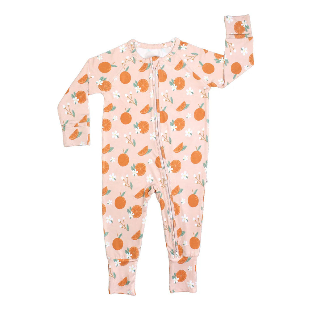 Freshly Squeezed Oranges Bamboo Convertible Baby Pajamas