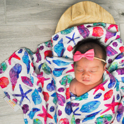 Florida Seashell Muslin Swaddle