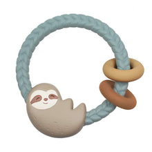 Load image into Gallery viewer, Sloth Ritzy Rattle Silicone Teether