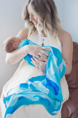 Florida Ocean Wave Muslin Swaddle