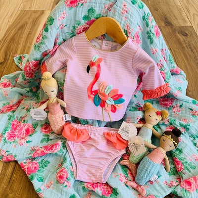 Flamingo Rash Guard Set - Bathing suit