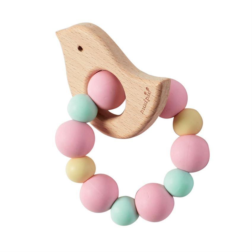 Chick wood/silicone teether