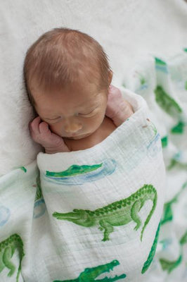 Florida Alligator Muslin Swaddle