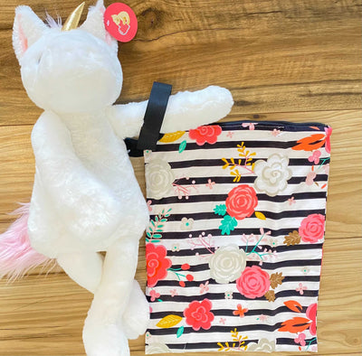 Travel Happens Sealed Wet Bag - Floral Stripe