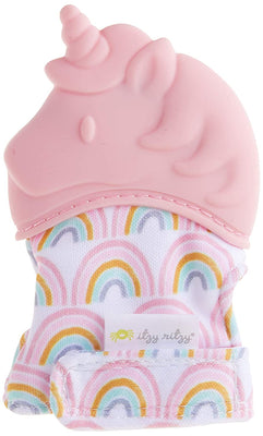 Silicone Teething Mitt - Light Pink Unicorn