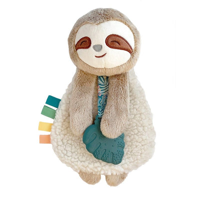 Itzy Lovey Sloth Plush with Silicone Teether Toy