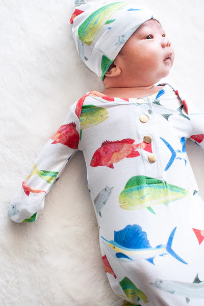 Fish Newborn Knotted Gown