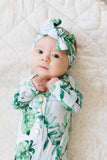 Palm Leaf Newborn Knotted Gown