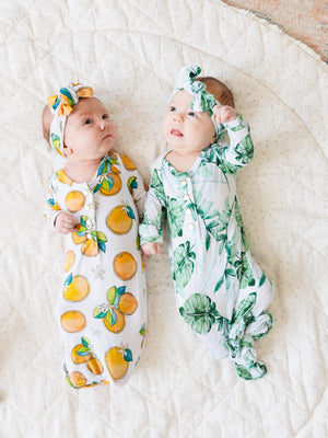 Orange Blossom Newborn Knotted Gown