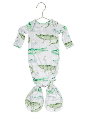 Alligator Newborn Knotted Gown