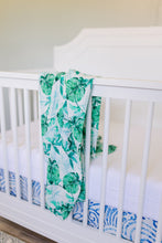 Load image into Gallery viewer, Florida Palm Leaf Muslin Swaddle