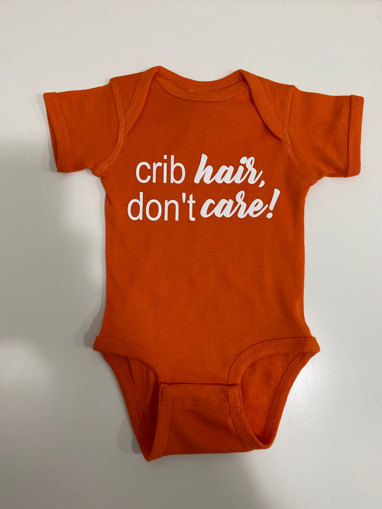 Crib Hair, Don't Care Onesie