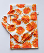 Load image into Gallery viewer, Oranges Bib &amp; Burp Cloth Set