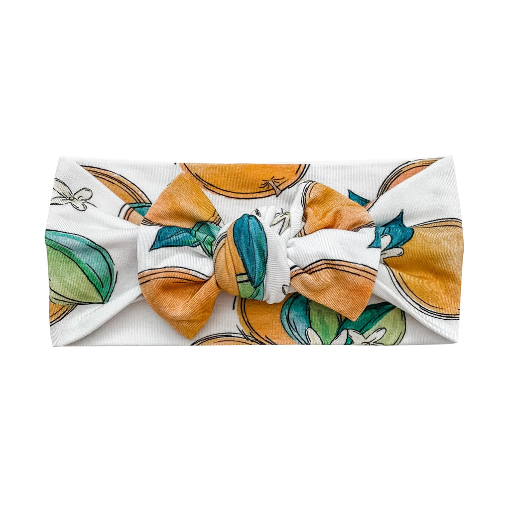 Orange Blossom Headband Bow