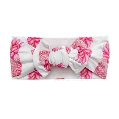 Pink Pineapple Headband Bow