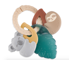 Load image into Gallery viewer, Tropical Itzy Keys Textured Ring Teether Rattle