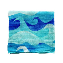 Load image into Gallery viewer, Florida Ocean Wave Muslin Swaddle