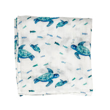 Load image into Gallery viewer, Florida Sea Turtle Muslin Swaddle