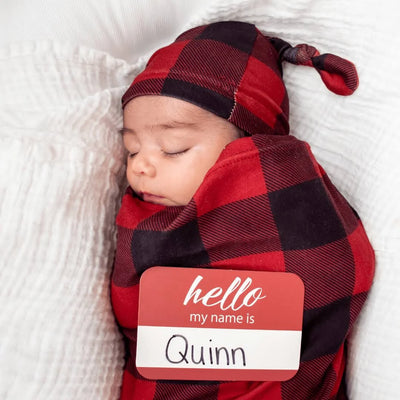 Cutie Cocoon & Hat Set - Buffalo Plaid